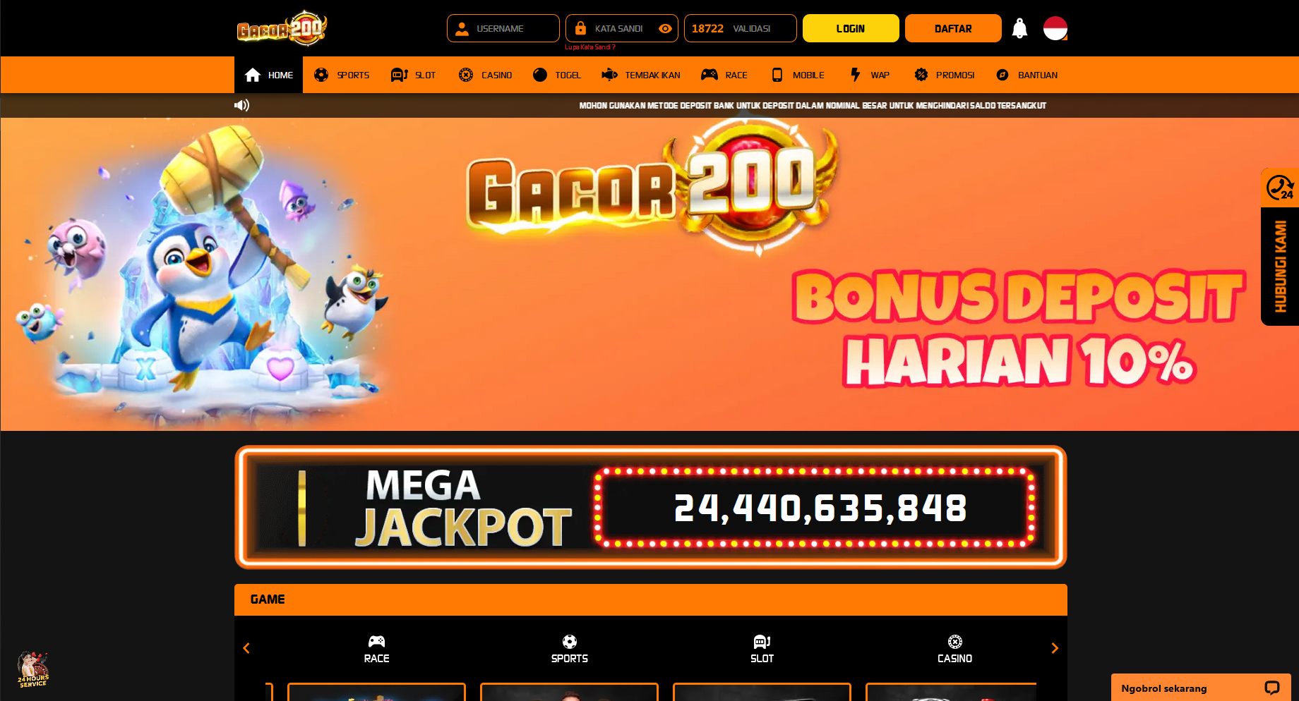 Halaman utama situs slot dan taruhan online