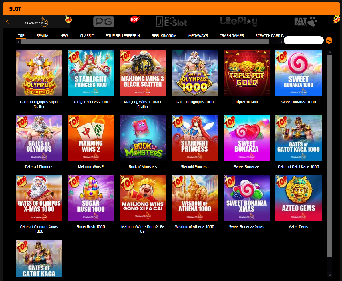 Pilihan permainan slot online dengan RTP tinggi